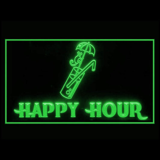 170201 Happy Hour Bar Home Decor Open Display illuminated Night Light Neon Sign 16 Color By Remote