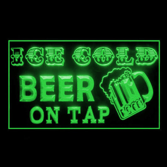170208 Ice Cold Beer Bar Home Decor Open Display illuminated Night Light Neon Sign 16 Color By Remote