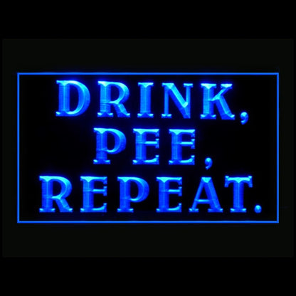 170210 Drink Pee Repeat Beer Bar Home Decor Open Display illuminated Night Light Neon Sign 16 Color By Remote