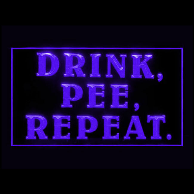170210 Drink Pee Repeat Beer Bar Home Decor Open Display illuminated Night Light Neon Sign 16 Color By Remote