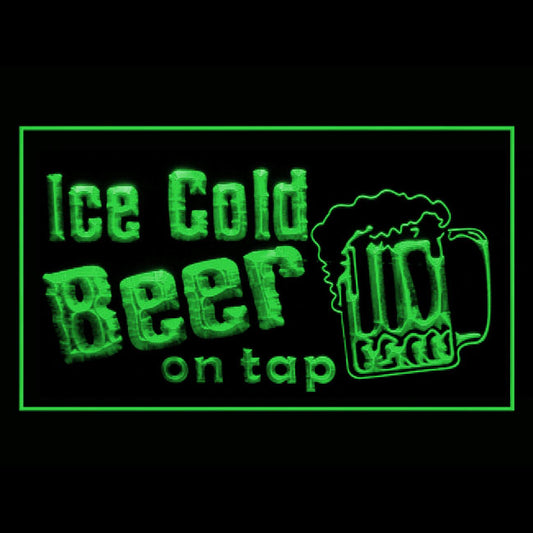 170217 Ice Cold Beer Bar Home Decor Open Display illuminated Night Light Neon Sign 16 Color By Remote