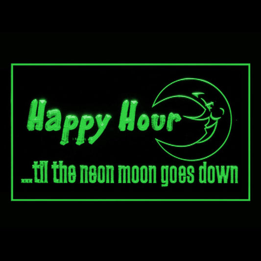 170221 Happy Hour Bar Home Decor Open Display illuminated Night Light Neon Sign 16 Color By Remote