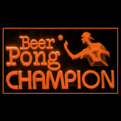 170223 Beer Pong Champ Bar Happy Hours Home Decor Open Display illuminated Night Light Neon Sign 16 Color By Remote