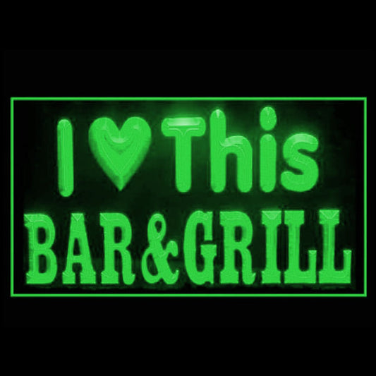 170226 I love This Bar Grill Restaurant Home Decor Open Display illuminated Night Light Neon Sign 16 Color By Remote