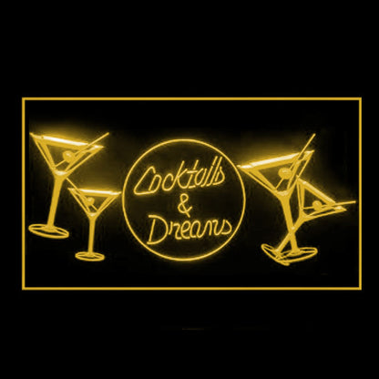 170241 Cocktails Dreams Bar Pub Home Decor Open Display illuminated Night Light Neon Sign 16 Color By Remote