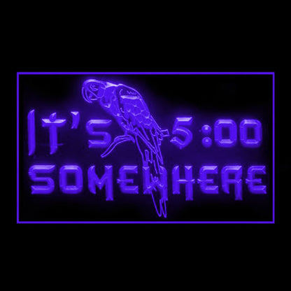 170244 ITS 5:01 Somewhere Bar Pub Home Decor Open Display illuminated Night Light Neon Sign 16 Color By Remote