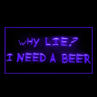 170247 I Need A Beer Bar Home Decor Open Display illuminated Night Light Neon Sign 16 Color By Remote