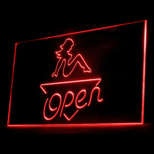180002 Open Sexy Girl Dancing Club Adult Store Shop Home Decor Open Display illuminated Night Light Neon Sign 16 Color By Remote