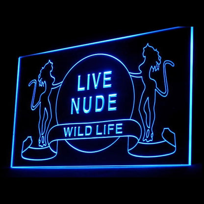 180008 Live Nude Wild Life Dancing Club Adult Store Home Decor Open Display illuminated Night Light Neon Sign 16 Color By Remote