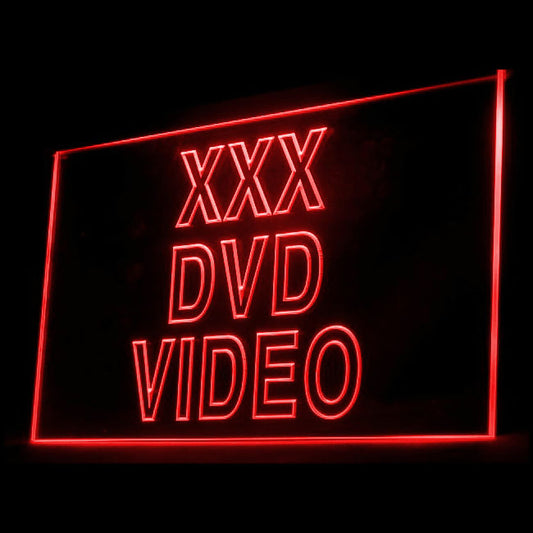 180021 XXX DVD Video Adult Store Shop Home Decor Open Display illuminated Night Light Neon Sign 16 Color By Remote