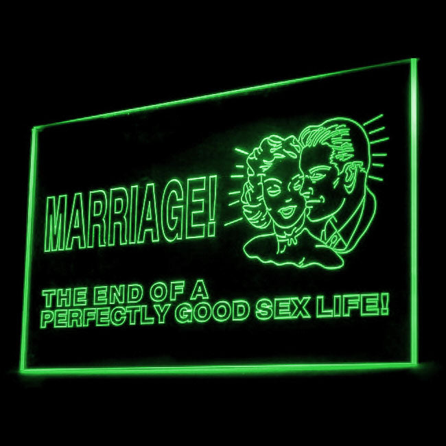 180026 Marriage End Of Perfect Good Sex Life Home Decor Open Display illuminated Night Light Neon Sign 16 Color By Remote