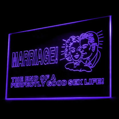 180026 Marriage End Of Perfect Good Sex Life Home Decor Open Display illuminated Night Light Neon Sign 16 Color By Remote