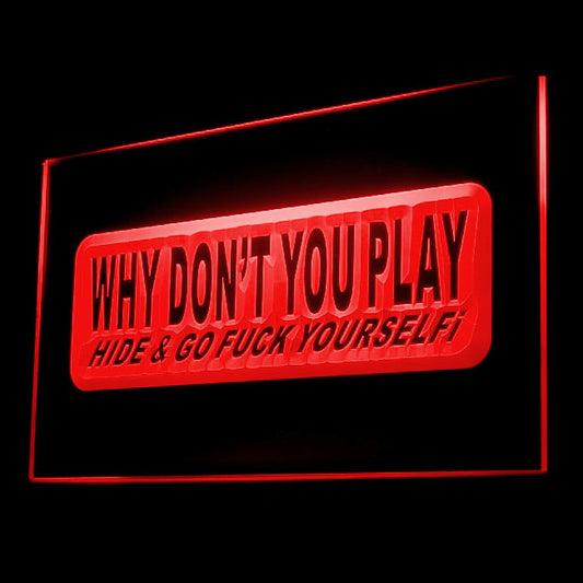 180033 WHY DON'T YOU PLAY Funny Sexy Adult Shop Home Decor Open Display illuminated Night Light Neon Sign 16 Color By Remote