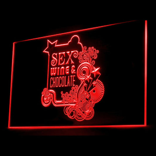 180034 Sex Wine Chocolate Adult Store Shop Home Decor Open Display illuminated Night Light Neon Sign 16 Color By Remote