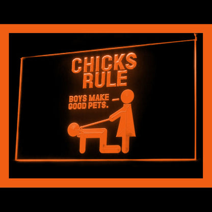 180039 Chicks Rule Adult Store Shop Home Decor Open Display illuminated Night Light Neon Sign 16 Color By Remote