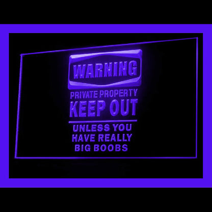180041 Warning Keep Out Adult Store Shop Home Decor Open Display illuminated Night Light Neon Sign 16 Color By Remote