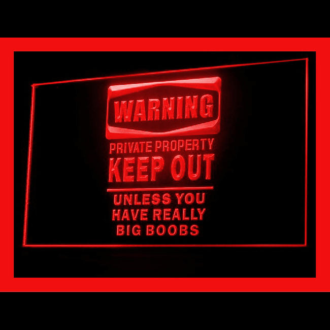 180041 Warning Keep Out Adult Store Shop Home Decor Open Display illuminated Night Light Neon Sign 16 Color By Remote