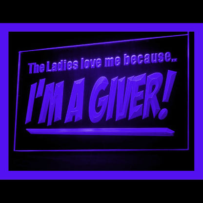 180054 I Am Giver Bar Pub Adult Store Shop Home Decor Open Display illuminated Night Light Neon Sign 16 Color By Remote