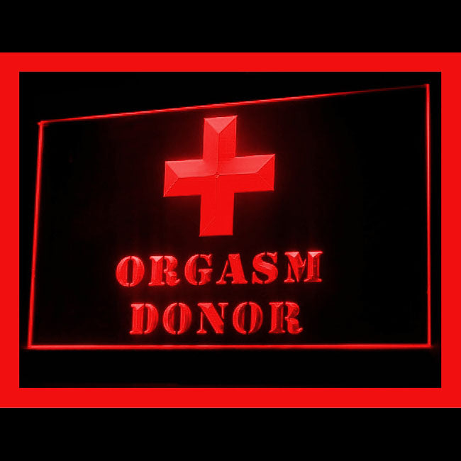 180060 Orgasm Donor Funny Adult Store Shop Home Decor Open Display illuminated Night Light Neon Sign 16 Color By Remote