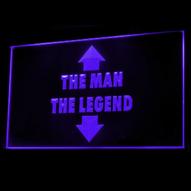 180064 The Man The Legend Adult Store Shop Home Decor Open Display illuminated Night Light Neon Sign 16 Color By Remote