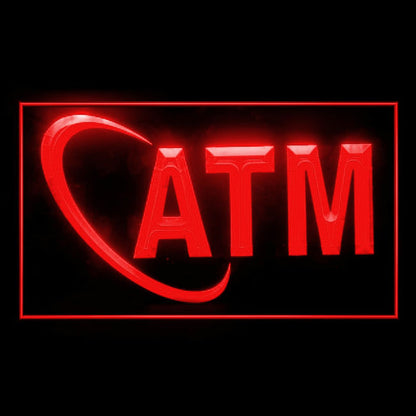 190004 ATM Automated Teller Machine Home Decor Open Display illuminated Night Light Neon Sign 16 Color By Remote