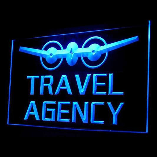 190005 Travel Agency Shop Center Home Decor Open Display illuminated Night Light Neon Sign 16 Color By Remote