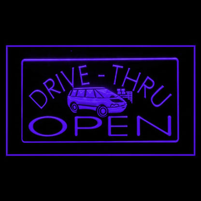 190010 Drive Thru Open Auto Repair Vehicle Displays Home Decor Open Display illuminated Night Light Neon Sign 16 Color By Remote