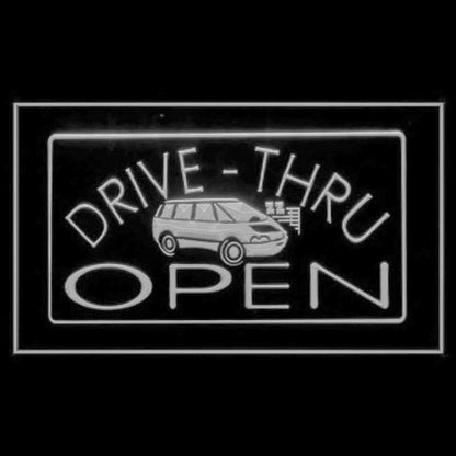 190010 Drive Thru Open Auto Repair Vehicle Displays Home Decor Open Display illuminated Night Light Neon Sign 16 Color By Remote