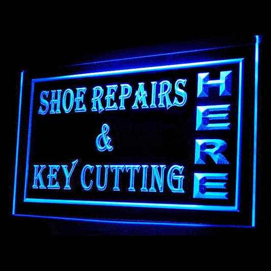 190013 Shoes Repairs Key Cutting Store Shop Home Decor Open Display illuminated Night Light Neon Sign 16 Color By Remotes