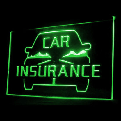 190016 Car Insurance Services Auto Vehicle Shop Home Decor Open Display illuminated Night Light Neon Sign 16 Color By Remote