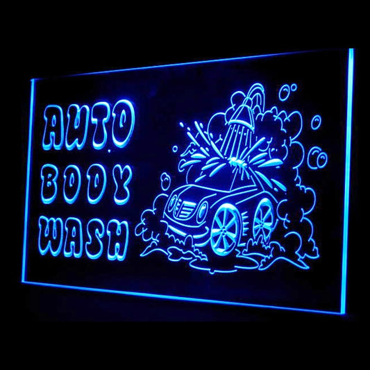 190020 Auto Body Wash Car Vehicle Shop Home Decor Open Display illuminated Night Light Neon Sign 16 Color By Remotes