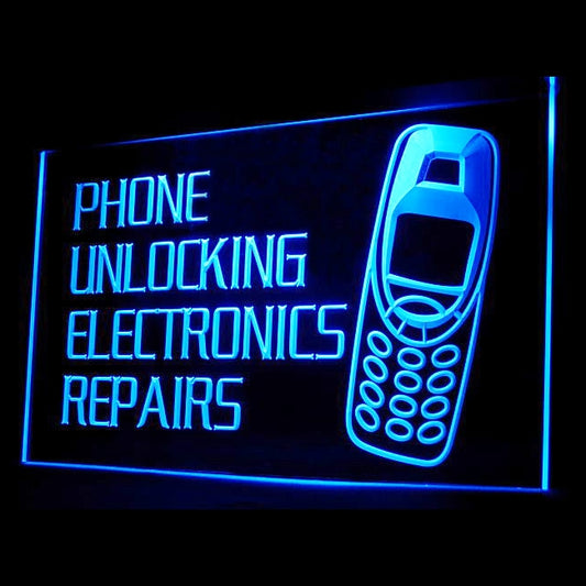 190022 Phone Unlocking Repair Telecom Shop Home Decor Open Display illuminated Night Light Neon Sign 16 Color By Remote