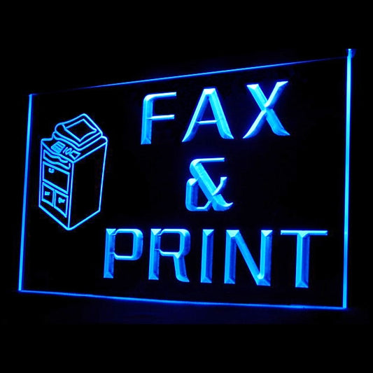 190036 Fax Print Copy Store Shop Home Decor Open Display illuminated Night Light Neon Sign 16 Color By Remote