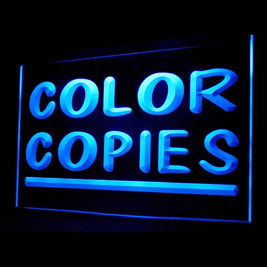 190037 Color Copies Store Shop Home Decor Open Display illuminated Night Light Neon Sign 16 Color By Remote