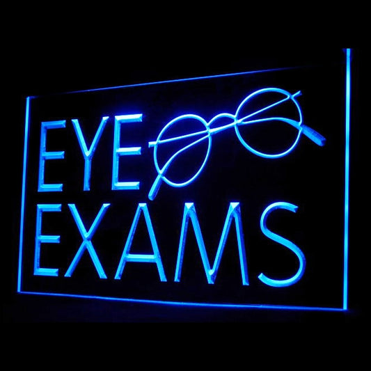 190057 Eye Exams Optical Glasses Shop Home Decor Open Display illuminated Night Light Neon Sign 16 Color By Remote