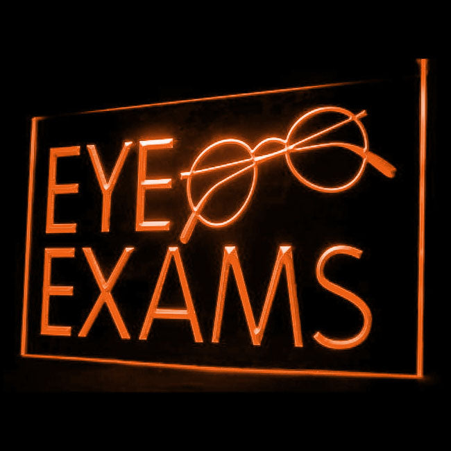 190057 Eye Exams Optical Glasses Shop Home Decor Open Display illuminated Night Light Neon Sign 16 Color By Remote