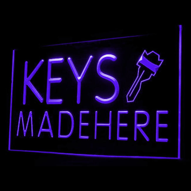 190058 Keys Made Here Locksmiths Tool Shop Home Decor Open Display illuminated Night Light Neon Sign 16 Color By Remote