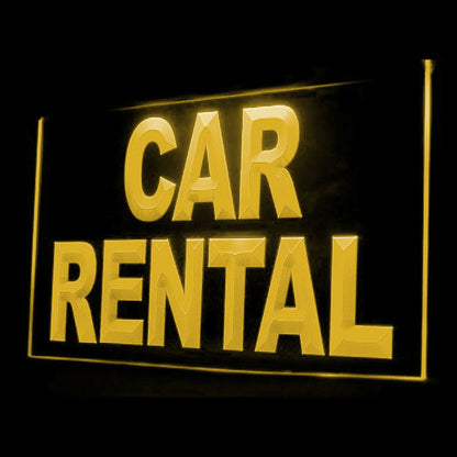 190061 Car Rental Auto Vehicle Shop Home Decor Open Display illuminated Night Light Neon Sign 16 Color By Remotes