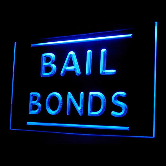 190064 Bail Bonds Dealer Agency Store Shop Home Decor Open Display illuminated Night Light Neon Sign 16 Color By Remote