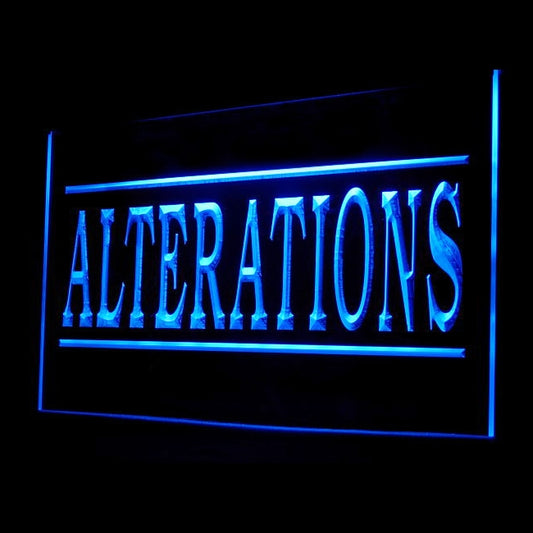 190066 Alterations Services Store Shop Home Decor Open Display illuminated Night Light Neon Sign 16 Color By Remote