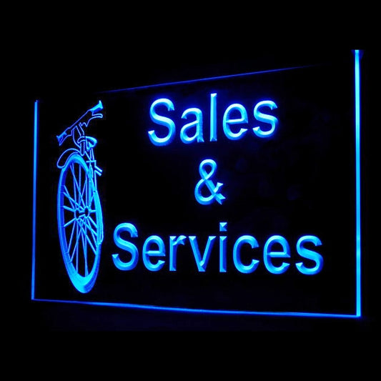 190076 Bicycle Bike Sales Services Store Shop Home Decor Open Display illuminated Night Light Neon Sign 16 Color By Remote