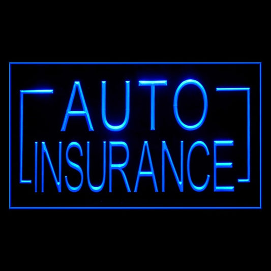 190080 Auto Insurance Vehicle Shop Home Decor Open Display illuminated Night Light Neon Sign 16 Color By Remotes