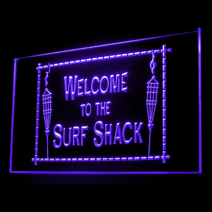 190083 Welcome To Surf Shack Shop Home Decor Open Display illuminated Night Light Neon Sign 16 Color By Remote
