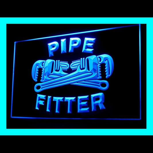 190092 Pipe Fitter Service Tools Shop Home Decor Open Display illuminated Night Light Neon Sign 16 Color By Remote