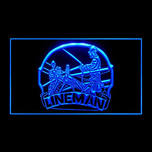 190094 Lineman Service Tools Shop Home Decor Open Display illuminated Night Light Neon Sign 16 Color By Remote