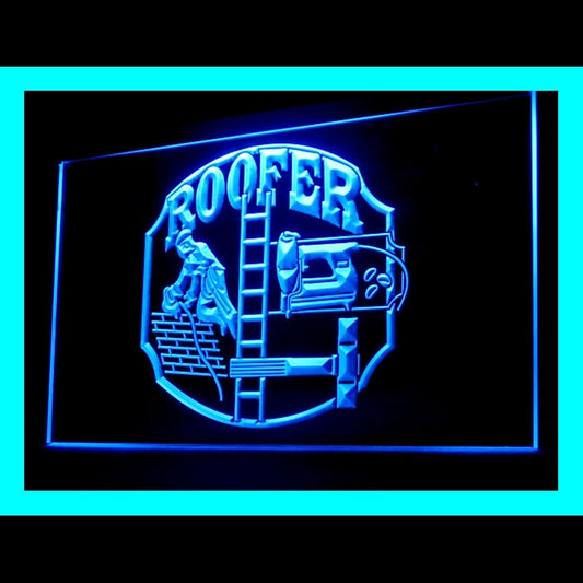 190095 Roofer Service Tools Shop Home Decor Open Display illuminated Night Light Neon Sign 16 Color By Remote