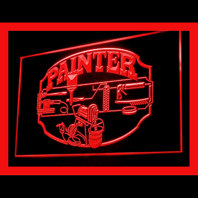 190103 Painter Service Tools Shop Home Decor Open Display illuminated Night Light Neon Sign 16 Color By Remote