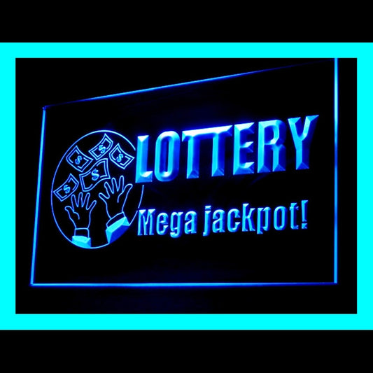 190109 Lottery Ticket Store Shop Home Decor Open Display illuminated Night Light Neon Sign 16 Color By Remote