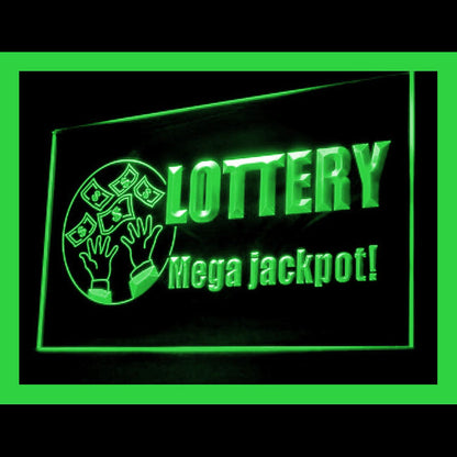 190109 Lottery Ticket Store Shop Home Decor Open Display illuminated Night Light Neon Sign 16 Color By Remote