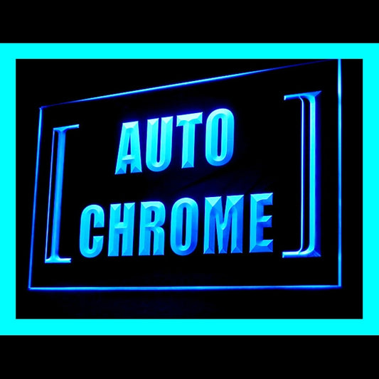 190111 Auto Chrome Vehicle Shop Home Decor Open Display illuminated Night Light Neon Sign 16 Color By Remotes